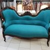 Sofa bleu par tapissier matelassier Sète